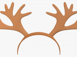 headband with deer horns 3D Model