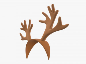 headband with deer horns 3D Model