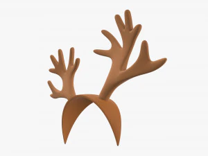 headband with deer horns 3D Model
