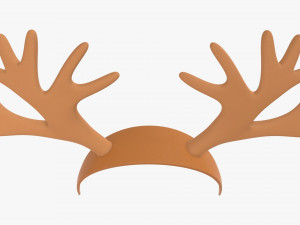 headband with deer horns 3D Model