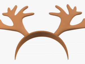 headband with deer horns 3D Model