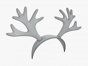 headband with deer horns 3D Model