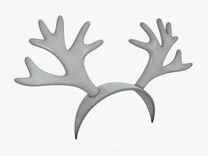 headband with deer horns 3D Model