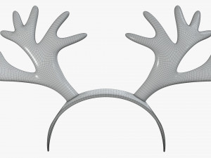 headband with deer horns 3D Model