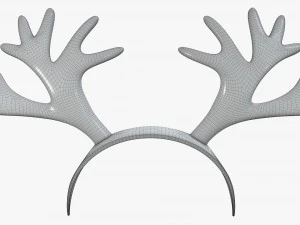 headband with deer horns 3D Model