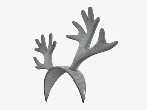 headband with deer horns 3D Model
