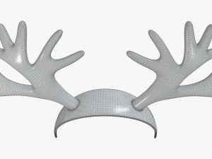 headband with deer horns 3D Model