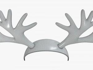 headband with deer horns 3D Model