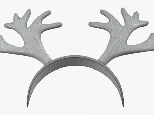 headband with deer horns 3D Model