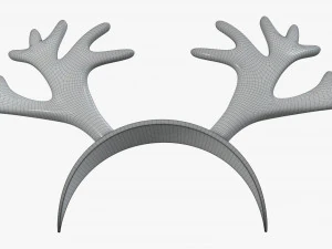 headband with deer horns 3D Model