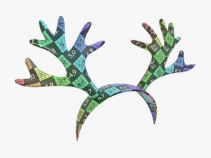 headband with deer horns 3D Model