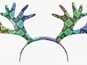 headband with deer horns 3D Model
