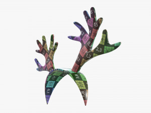 headband with deer horns 3D Model