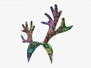 headband with deer horns 3D Model
