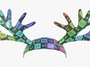 headband with deer horns 3D Model