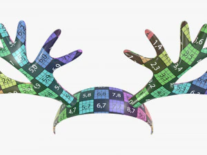 headband with deer horns 3D Model