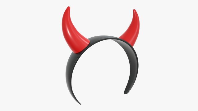 headband with devil horns 3Dモデル .c4d .max .obj .3ds .fbx .stl .blend 