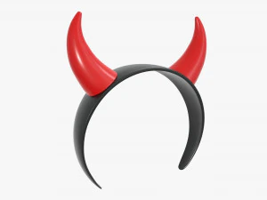 악마의 뿔이 달린 머리띠 3D 모델