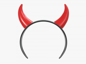 headband with devil horns 3Dモデル