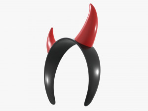 headband with devil horns 3Dモデル