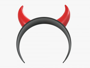 headband with devil horns 3Dモデル