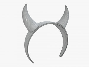 headband with devil horns 3Dモデル