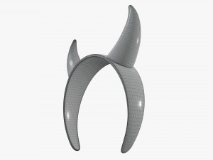 headband with devil horns 3Dモデル