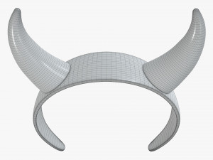 headband with devil horns 3Dモデル