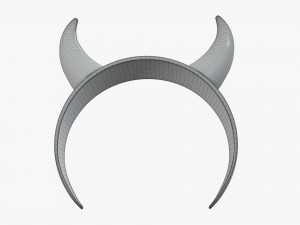 headband with devil horns 3Dモデル
