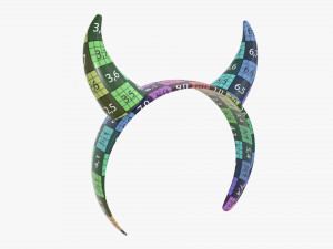 headband with devil horns 3Dモデル