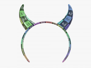 headband with devil horns 3Dモデル