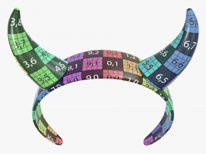 headband with devil horns 3Dモデル