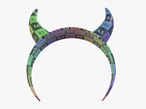 headband with devil horns 3Dモデル