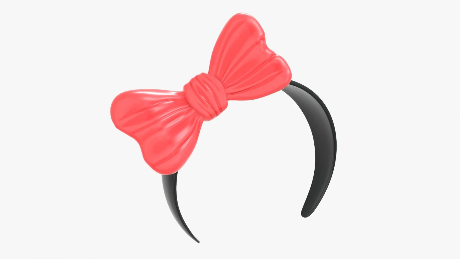 headband with red bow 3D Model .c4d .max .obj .3ds .fbx .stl .blend 