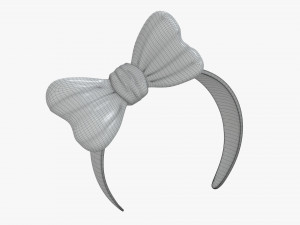 headband with red bow Model 3D