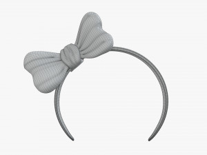 headband with red bow Model 3D