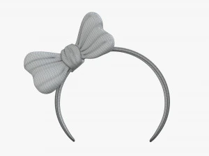 headband with red bow 3D Model