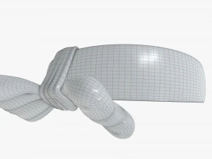 headband with red bow 3D Model