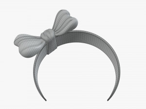 headband with red bow Model 3D