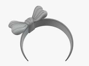 headband with red bow 3D Model
