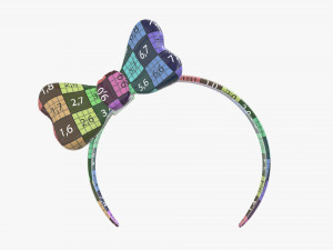 headband with red bow Model 3D