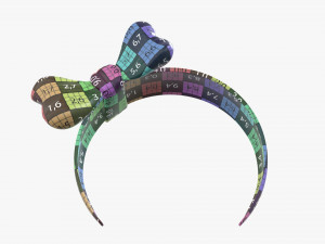 headband with red bow Model 3D