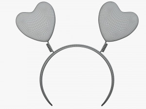 headband with hearts on springs 3D 모델
