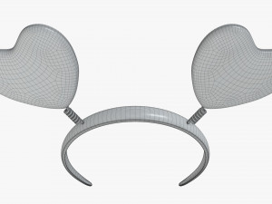 headband with hearts on springs 3D 모델