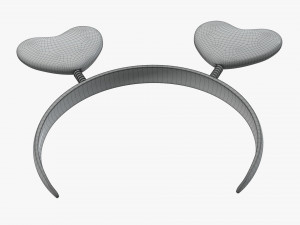 headband with hearts on springs 3D 모델