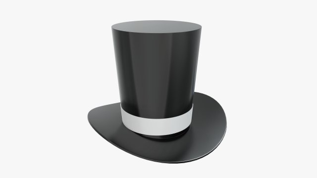 magician cylinder hat 3D Model .c4d .max .obj .3ds .fbx .stl .blend 