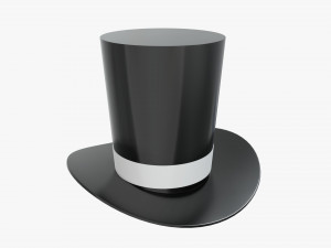magician cylinder hat 3D Model