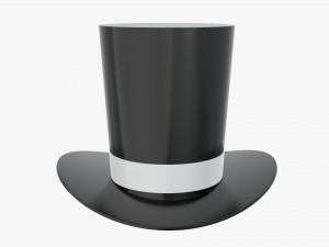 magician cylinder hat 3D Model