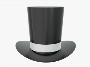 magician cylinder hat 3D Model