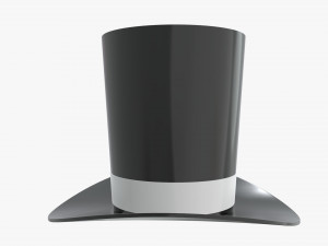 magician cylinder hat 3D Model
